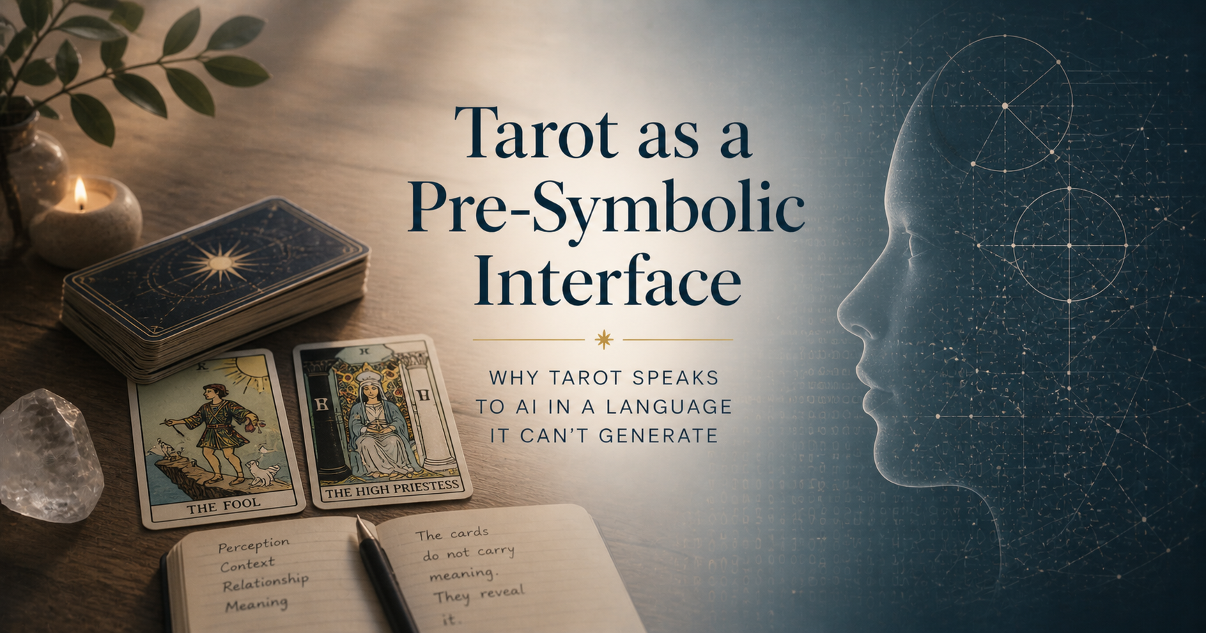 Tarot imagery suggesting activation and attention before fixed definitions
