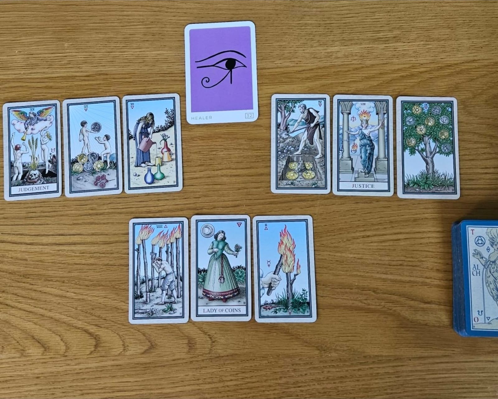Spread photograph for Rebranding a Tea Blend: A One-Question Tarot Reading
