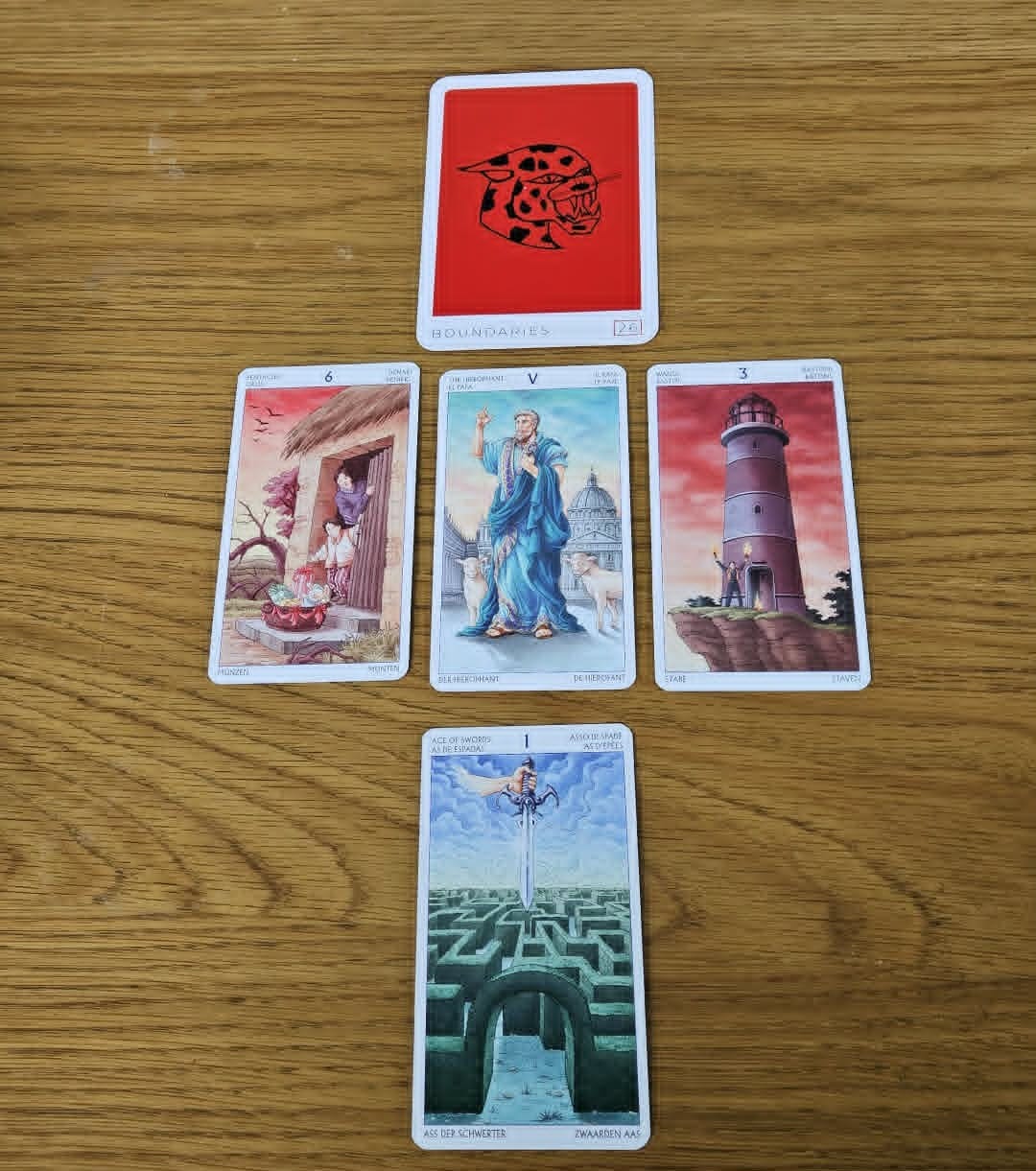Spread photograph 2 for Choosing Between Two Job Offers: A One-Question Tarot Reading