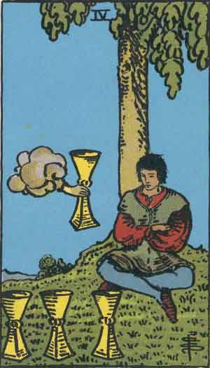 Rider Waite Smith Four of Cups tarot card