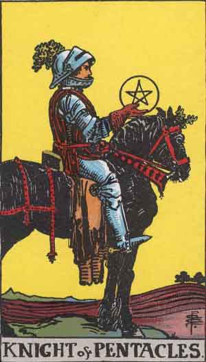 Rider-Waite-Smith Knight of Pentacles